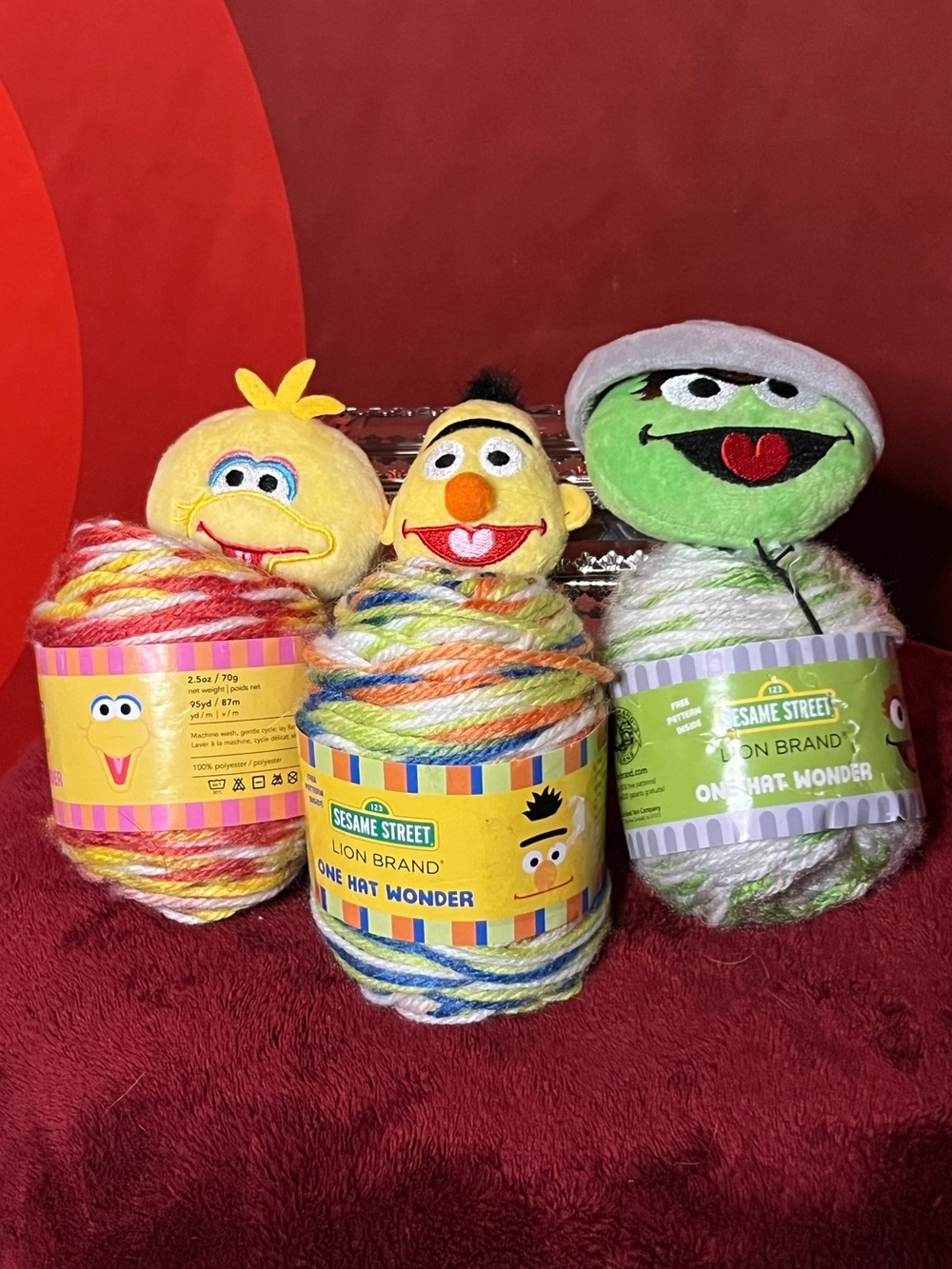 Sesame Street Hat Yarn Bundle